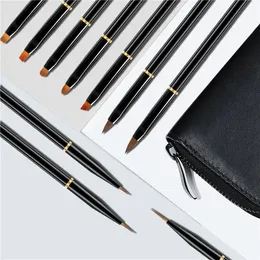 Nail Line Brushes Beginner Set Acrylic UV Nail Brush Gel Polish Brush Two Way Dot Pen Art Design Painting Tools