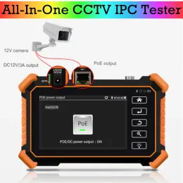 Exibir 4 "8K CCTV IPC Tester Monitor Testing 8K Câmera IP AHD TVI CVI Analog Camera Tester UPT Testador de cabo Power Poe 48V