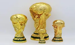 Golden Resin World Cup Football Trophy Soccer Craft Souvenir Mascot Fan Regali Office Decorazione per la casa1454729