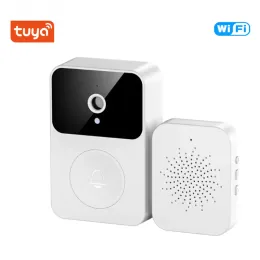 초인종 2022 Tuya X9 무선 WiFi 초인종 카메라 1080p HD 비디오 스마트 홈 비전 방수 보안 보호 도어 벨