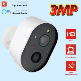 Telecamere 3MP TUYA Wireless Camera Wireless Survedoor Surveillance HD Vision Night Vision Twi Way Cam Wifi Wifi Home Security Battery IP Camera HD