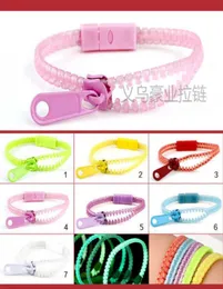 luminous glow in the dark zipper Bracelet unisex zip bangle night light wristband stress relief anxiety needs toys party ba5663226