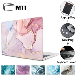 الحالات MTT Case لـ MacBook Air 13.6 M2 A2681 Marble Laptop Hardcover لـ MacBook Pro 13 M1 14 15 16 مع غطاء لوحة المفاتيح A2338 A2442