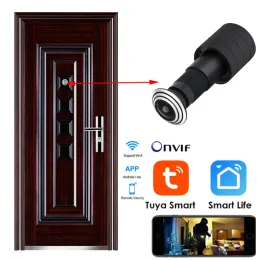 Doorbell Tuya Video Peephole Wifi Door Camera Motion Detection Door Viewer Videoeye Wireless twoway Intercom Home Security Auto Record