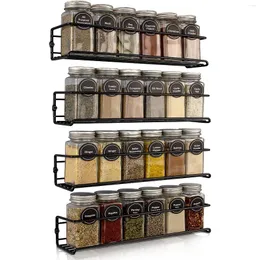 Küche Aufbewahrung ORZ 4 PCs Gewürzregal Wandmontage Gewürz Organizer Punch kostenlos Hängende Gewürze Halterschrank Pantry Storeage Regal