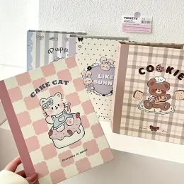 Notebooks Roise Kawaii A5 Binder Collect Book Jounral capa dura Ins Bandrage PhotoCards adesivos Organzier Bear Rabbit Diário Peijo