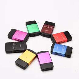 4-in-one-function Card Reader USBオールインワンMSハイスピードTF SD携帯電話メモリカードカメラM2 USB 2.0