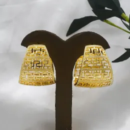 Brincos novos 2021 tendências elegantes cor de ouro penduradas brincos para mulheres declaração batendo jóias femininas presente