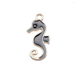 Charms 10st/Lot Seahorse för smycken tillverkningsmaterial