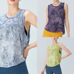 Lu Allinea con maniche allineate Allinee T-shirt Topside per leisure Fitness Materiale di sabbia Materiale Colore Versione sciolta con jogger limone donna donna
