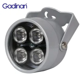 Tillbehör Gadinan 4 Array LEDS Infraröd vattentät nattvision IR Illuminator Light 850Nm för CCTV Security Cctor CCTV Fill Light DC 12V