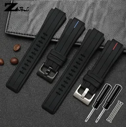 Silikon Kauçuk Saat Bandı Timex Watch Strap T2N720 T2N721 TW2T76300 Bileklik Bileklik Su Geçirmez Bant Konveks Arayüzü 16mm T7140242