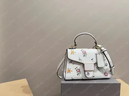 المرأة ، حقيبة اليد ، جلدية ، مقبض ، مصمم العلامة التجارية ، حروف الأزهار ، حقيبة Crossbody Bag Crossbody حقيبة ترفيهية محمولة