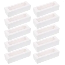 Konteyner çıkarın 10 PCS pencereli kek kutuları cajas para fresas con çikolata çikolata çikolata net bir kap