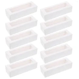 Elimina contenitori da 10 pezzi Caspette per cupcake finstrate Cajas Para Fresas Con Cioccolato Muffin Clear Conteiner