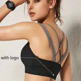 Bras Sports Bra Women's Nylon Push Up Fit Fitness Tank Stretch Gloolblock Yoga Lingerie Double Crossover in corsa SP147