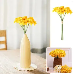 Decorative Flowers Artificial Daffodil Spring Flower Silk Arrangement For Home Wedding Decor Floral Chandelier