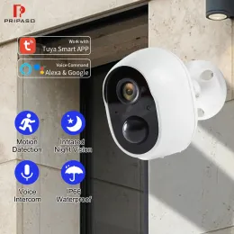 Cameras Tuya 2MP Wifi Camera Outdoor Rechargeable Surveillance Audio Video Home Security Night Vision IP CCTV Battery Cam