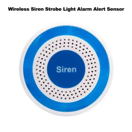 Detektor Taiboan Wireless 433MHz Siren Strobe Light Alarm Alert Sensor 85dB inomhuslarm Horn för 433MHz Home GSM Security Alarm System
