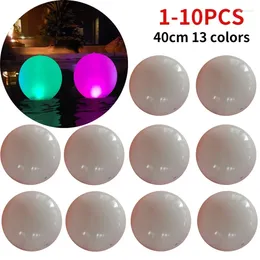 Bettwäsche-Sets 1-10pcs 13 Farben wasserdichtem leuchtenden Ball LED Garten Beach Party Rasenlampe Schwimmbad schwimmend Licht