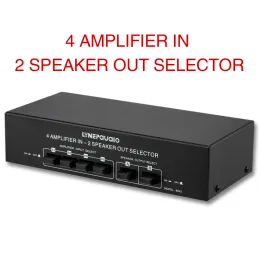 Amplifier 4 in 2 Out Pashive Power Amplifier Speaker Switcherスイッチャースイッチスプリッターコンパレーター音質の損失なし