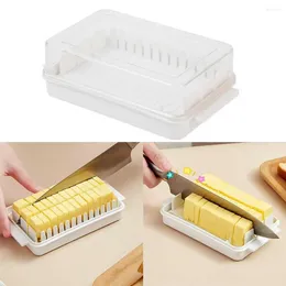 Storage Bottles 1PCS Butter Cutting Box PP 16.5 9.5 5cm Refrigerator With Lid Case Cheese Fresh Keeping Home Kitchen Supplies