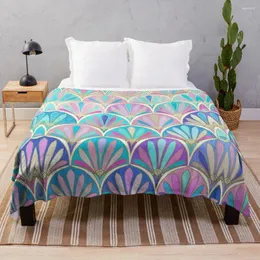 Coperte glamour per vent'anni Art deco Pastel Pattern Trova coperta peli morbidi multiuso