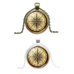 Pendant Necklaces Compass Necklace Retro Style Son Gifts From Mom For Thanksgiving Anniversary Party Engagement Wedding