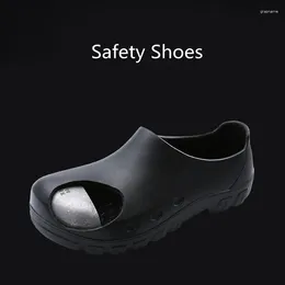 Casual Shoes Mens Fashion Steel Toe Caps Safety Slip-on Worker Shoe Non-Slip Summer Work Loafers Safe Tisters Protective Footwear Man