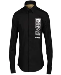 2017 Novo chegada de bordado de lobo original tendência clássica de design de moda juvenil masculina longa slim camisa 8456515