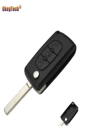 3 زر قذيفة مفتاح السيارة لـ Citroen C3 C4 Xsara Picasso Berlingo Switchblade Flip Fold Remote Key Fob No Groove Blade2386163