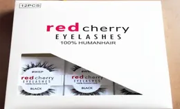 Red Cherry False Eyelashes WSP 523 43 747M 217 Makeup Professional Faux Nature Long Messy Cross Eyelash Winged Lashes Wispies61979999