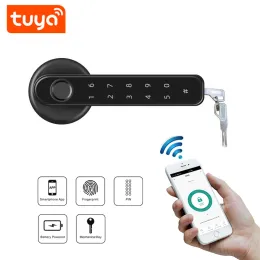 Bloquear o biometria de impressão digital Smart Tuya Bluetooth bloqueio de senha de trava única com o gateway Remote Controlled