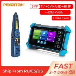 Exibir PEGATAH IPC5200 4K IP CCTV Testador 8MP AHD CVI TVI SDI Testing Câmera Testando CCTV Monitor portátil AHD Tester IPC Tester para câmera IP