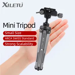 Monopodi Xiletu XT15 + BS2 con supporto per telefono della fotocamera Mini Tripod desktop leggero per Smartphone SLR Mirrorless Camera
