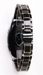 20mm 22mm Lüks Seramik Çelik Siyah Kayış Galaxy Watch4 S3 Amazfit GTS Watch Band Bilek Bant Kemeri 2206244962844