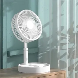 Foldable Portable Rechargeable Table Electric Fan Mini Usb Charging Office Home Telescopic Fan Low Noise Living Desk Fan 240403