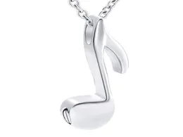 ZZL125 Funil Music Note Design Human Ashes Holder Top Selling Cremação Jóia Funeral Urna Colar 7702559