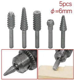 5pcsset Power Tools Woodworking rasp chisel shaped rotating embossed grinding head power tool engraving pattern cutter milling8279650