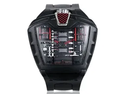 Obejrzyj WatchPoison Sports Car Concept Racing Styl mechaniczny sześciocylindrowy Silnik Creative Fashion9651022