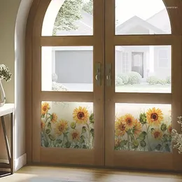 窓ステッカーの色付きの花のガラスフィルム静電吸着透明で半透明の家の装飾モダンミニマリスト