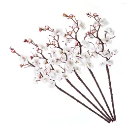 Dekorativa blommor 5 datorer Artificial Decor Bouquet Wholesale Wedding Decoration Plum Blossom Cherry