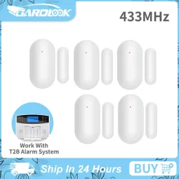 Sensor de porta sem fio do detector 433MHz Automação Janela de segurança residencial de segurança da casa Open Open Detector Trabalho com WIFI/GSM Painel de alarme