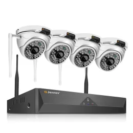 시스템 3MP HD 무선 옥외 홈 IP 보안 카메라 시스템 5MP 8CH NVR WIFI CCTV 세트 돔 비디오 감시 키트 야간 비전