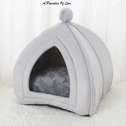 Dog Apparel And Cat Nest Warm Mongolian Winter Bun Semi Enclosed Villa Removable Washable Pet Puppy Bed Toys For Dogs