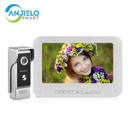 Doorbells Anjielosmart 7 Inch Video Intercom Doorbell with Camera Videoportero Interfone Residencial Security Protection For Apartment