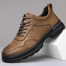 캐주얼 신발 남자의 가죽 등산 레이스 업 남자 하이킹 운동화 chaussures pour hommes schoenen heren