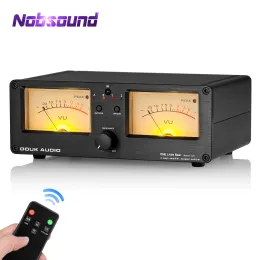 Amplifikatör nobsound çift analog vu metre db panel ekran 2way amplifikatör / hoparlör ses değiştirici kutusu seçici müzik spektrum görselleştirici