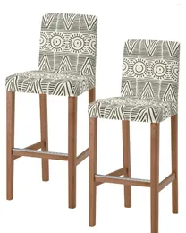 Krzesło obejmuje retro średniowieczne geometryczne boho geometryczne stołek barowy elastyczne fotele krótkie oparte na domowej jadalni