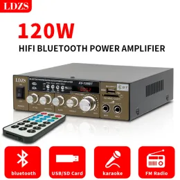 Amplificatore LDZS Bluetooth 2.0 Amplificatore audio Amplificatore 120W Mini Hifi Stereo Classe D Home Amplificatore Audio Bass Treble Home Theater
